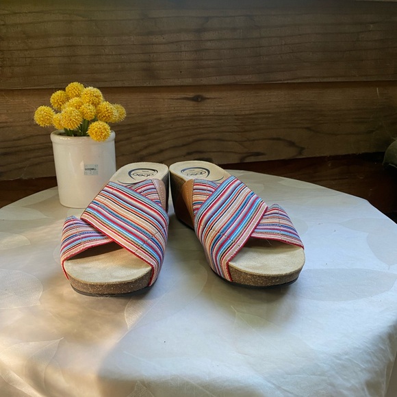 Abeo Unity Stretch Crossover Platform Sandals. Size 9N - Picture 2 of 5